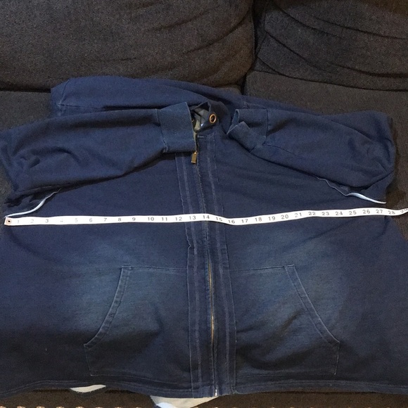 DG2 Diane GilmanDistressed Cotton Blend Hoodie w/Pockets-Missing Drawstring-2X - Picture 10 of 11